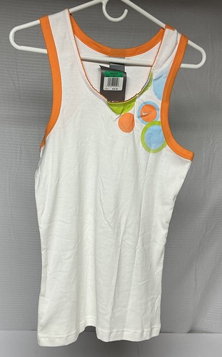Nike Running Racerback Tank Top Shirt Damen Größe XL orange & weiß siehe Beschreibung