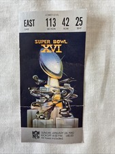 1982 Super Bowl XVI Ticket Stub - SF 49ers vs Bengals - Joe Montana MVP