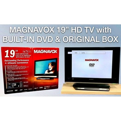 Magnavox 19MD358B 19'' HD LCD TV Built-in DVD Player w/ Original Box and Remote