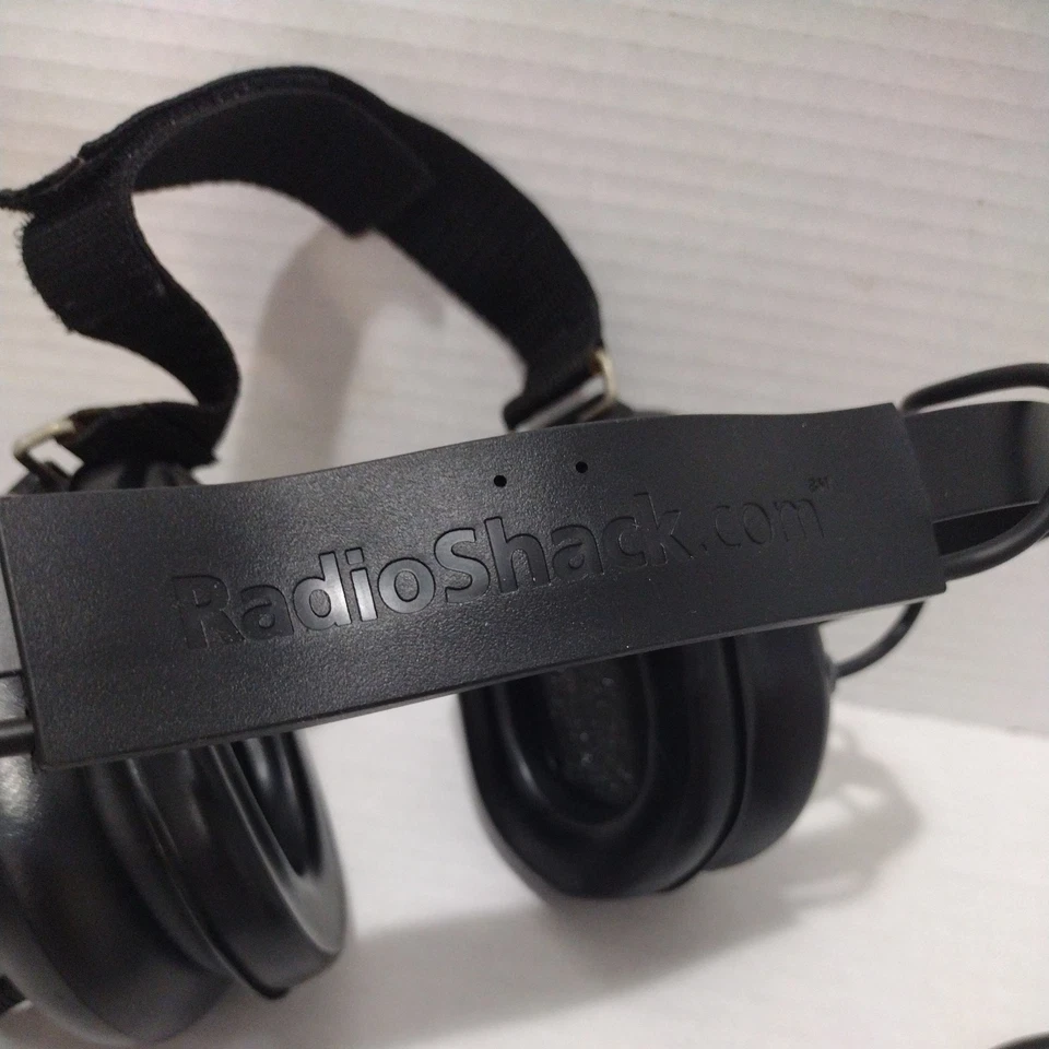 Auriculares escáner de carrera con reducción de ruido Radio Shack negros ajustables NASCAR Foto 4 de 4
