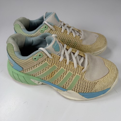 K-Swiss Women's 8 Pickleball Athletic Shoes Sneakers Yellow Green Blue