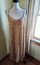 Gap Strappy Floral Midi Sundress Yellow Large