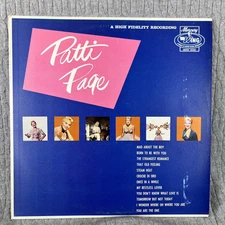 Vintage 33 1/3 RPM vinyl record patti page country western soul rhythm, blues