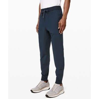  Lululemon Athletica Drawstring ABC Jogger Pants *Shorter Navy Blue Mens Large