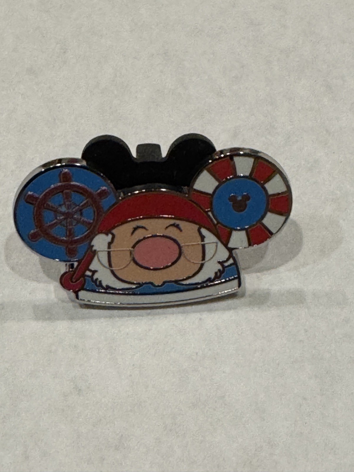 WDW Hidden Mickey Mr. Smee Ear Hats Pin Wave B 2025 Peter Pan Hook from pouch