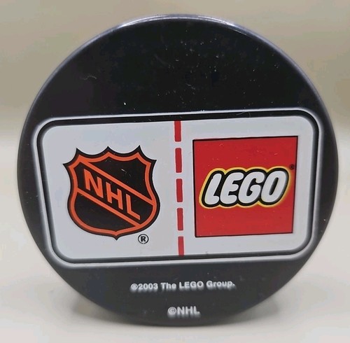 2003 NHL LEGO Werbung Promo Hockey Puck von In Glas Co. Slowakei offiziell