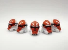 Star Wars Vintage Clone Wars 332nd Clone Trooper 3.75" Figure Helmets Lot of x5