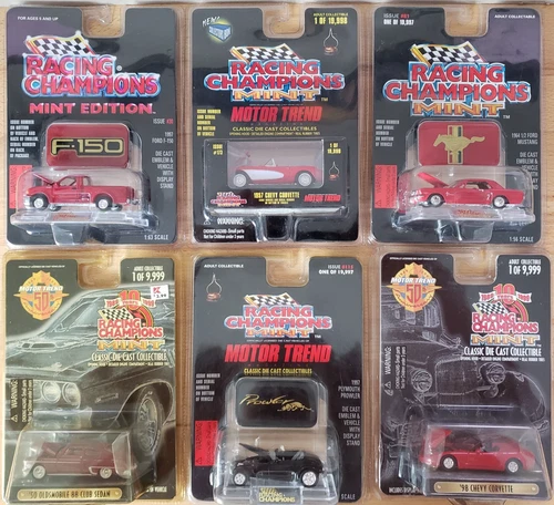 Racing Champions Ford Plymouth Chevy Oldsmobile Diecast Cars & Pickup Lot of 6