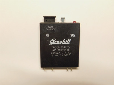 Grayhill 70G-0AC5 Fused Digital Output AC Module 5V Logic, 120VAC 5A 