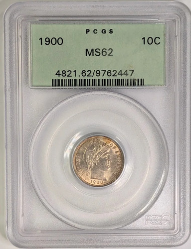 1900 P Barber Dime PCGS MS-62 OGH