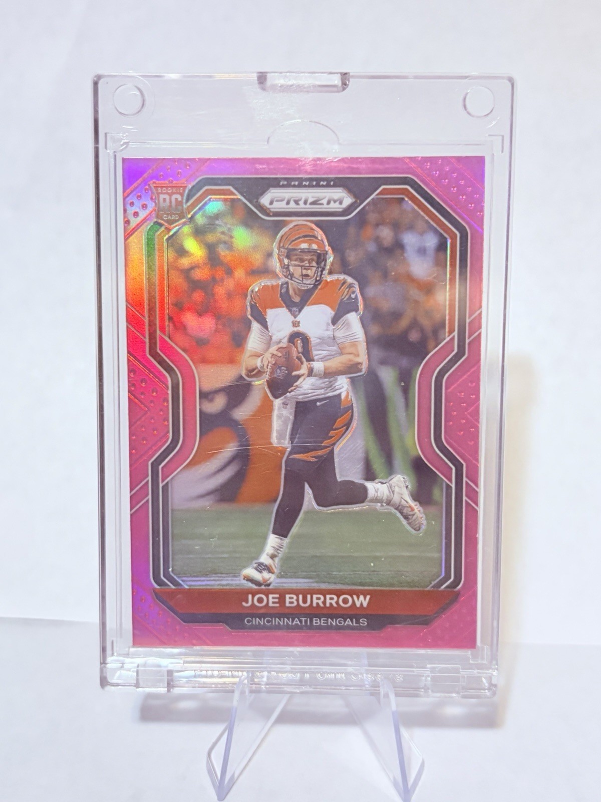 2020 Panini Prizm JOE BURROW PINK Holo Prizm #307 Rare ROOKIE Parallel RC MINT