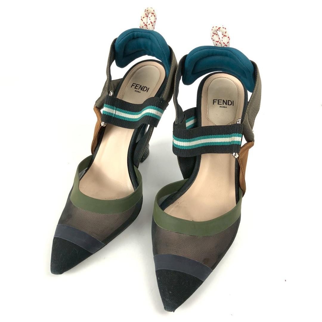 Slingback Pumps Fendi Green Heels Fendi Colibri Slingback 85mm