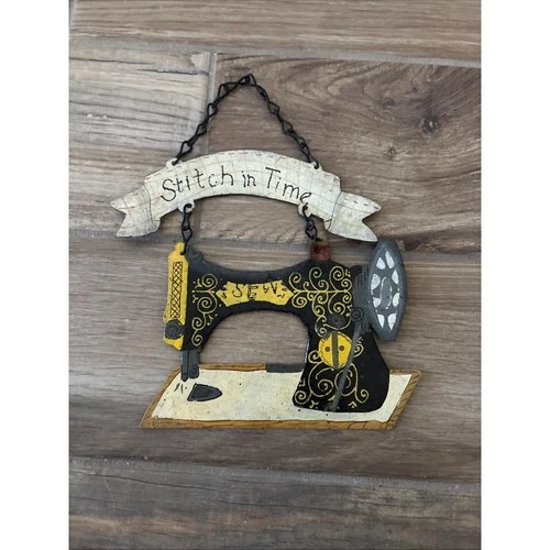 Vintage Singer Sewing Machine Tin Wall Sign 10"