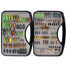 Fly Fishing Flies Collection 69/38 Realistic Flies Dry Wet Nymph Streamers Fl...