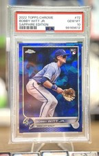 2022 TOPPS CHROME SAPPHIRE EDITION ROOKIE CARD #72 BOBBY WITT JR. - PSA 10. rookie card picture