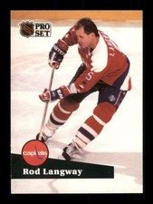  259 Rod Langway 5 Capitals 1991 Proset Hockey Sports Trading Card 