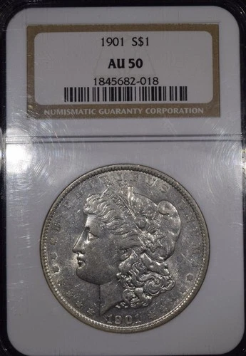 1901 Morgan Silver Dollar "NGC AU50"