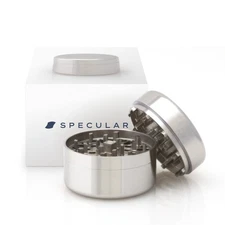 Stainless Steel Herb Grinder 3 Piece 2.5 Inch Threadless Design by Specular