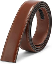 JASGOOD Ratchet Belt Replacement Strap 1 1/8", Suit Pant Size 28-44, B-brown 