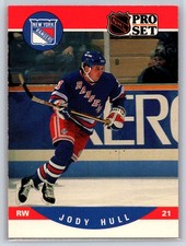 1990-91 NHL Pro Set Jody Hull Rookie New York Rangers RC #490