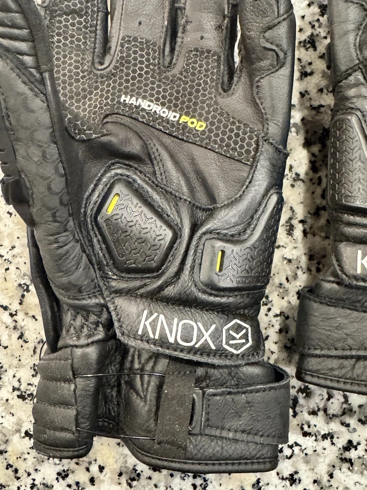 Guantes Knox Handroid Pod Mk5 Talla Grande Cuero Negro Foto 4 de 4