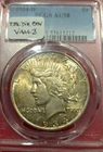 1934 D Peace Dollar PCGS AU58 Blue Toned Lustrous VAM 3 DDO better Date 🪩