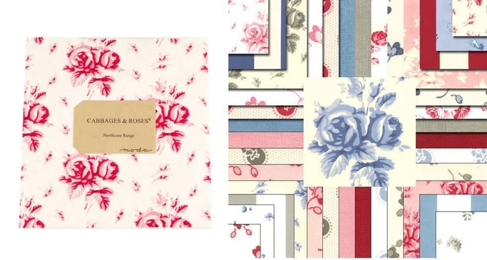 Cabbages & Roses Layer Cake By Northcote Range For Moda. OOP Layer Cake - Image 2 of 2