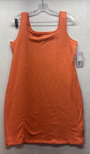 Women’s Wild Fable Seamed Mini Tank Dress Orange XL - Picture 4 of 6