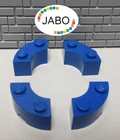 (E4/3/3) LEGO 4x3063 Round Brick Blue 2x2 Quarter Circle