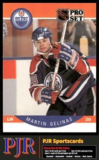 Martin Gelinas 1990-91 Pro Set #83 Edmonton Oilers Rookie