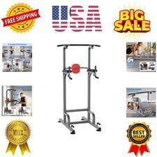 Power Tower Pull Up Bar Station Workout Dip Station for Home Gym Strength Tra...