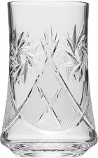 NEMAN 7 oz Hand Made Vintage Russian Crystal Beverage Glasses,Set of 2