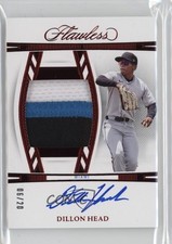 2024 Flawless Draft 2025 Panini Update Ruby 6/20 Dillon Head Patch Auto 17uv
