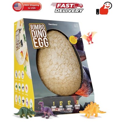 Jumbo Dino Easter Egg - Unearth 12 Unique Large Surprise Dinosaurs in One Gia...