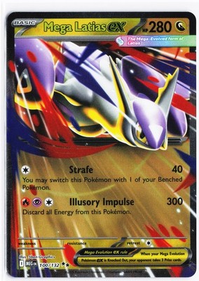 Pokemon Mega Latias ex Double Rare Holofoil MEG 100/132 NM