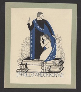 S2)Nr.556,EXLIBRIS, Ex Libris, Bookplate, Aiglon ( Sassy Attila) Jugendstil