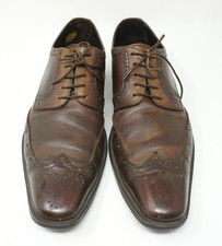 Dolce & Gabbana Dark Brown Leather Wingtip Dress Shoes Italy Men's Size 8.5
