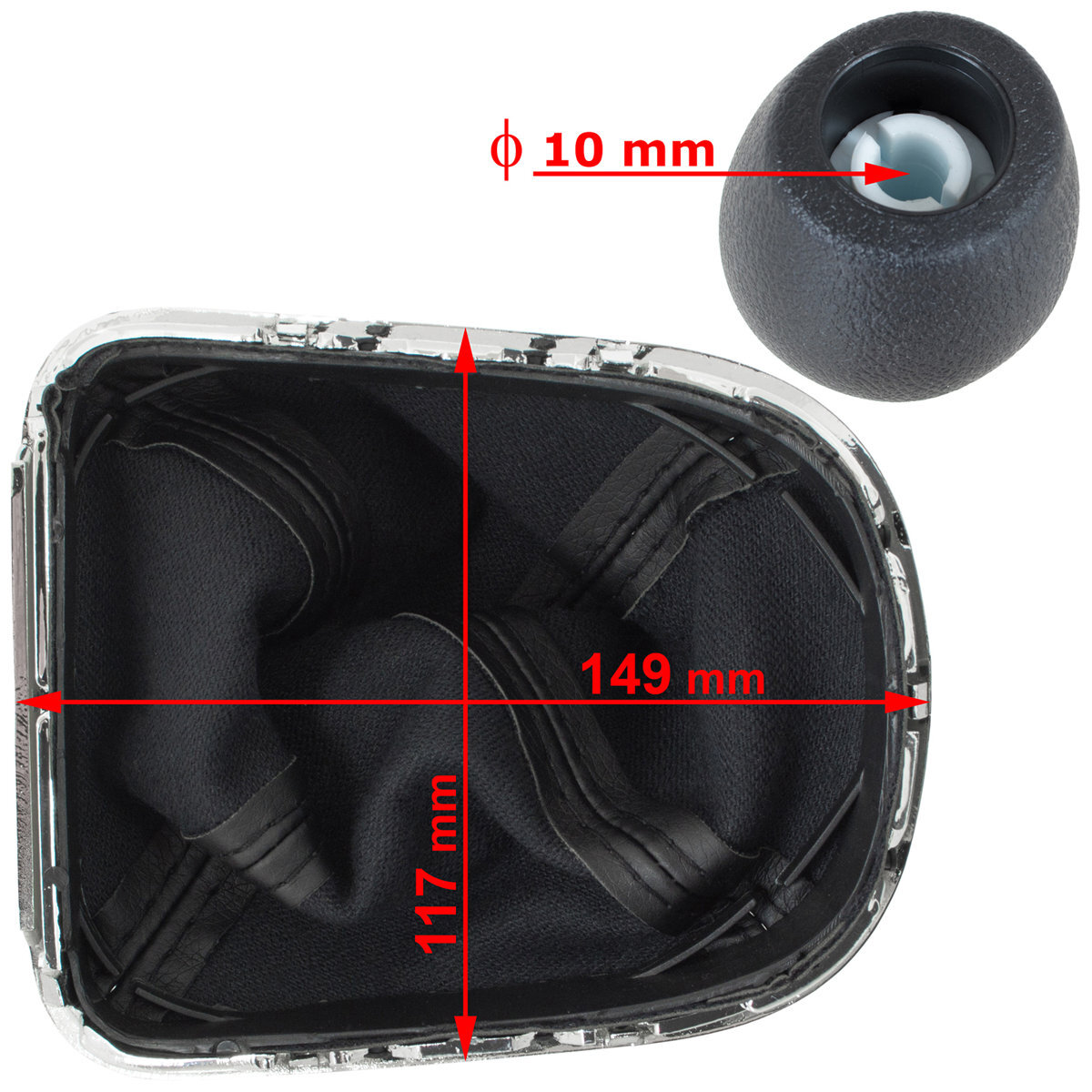 Schaltknauf Chevrolet Cruze - Schwarzer Leder Schalthebel Für 5-Gang Getriebe