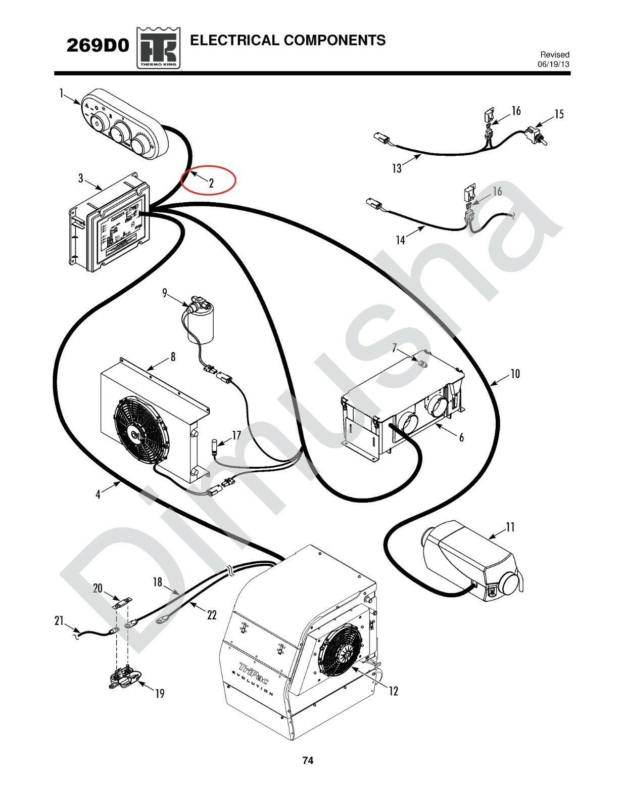 Thermo King APU Evolution HMI Wiring Harness Genuine OEM 419382 eBay