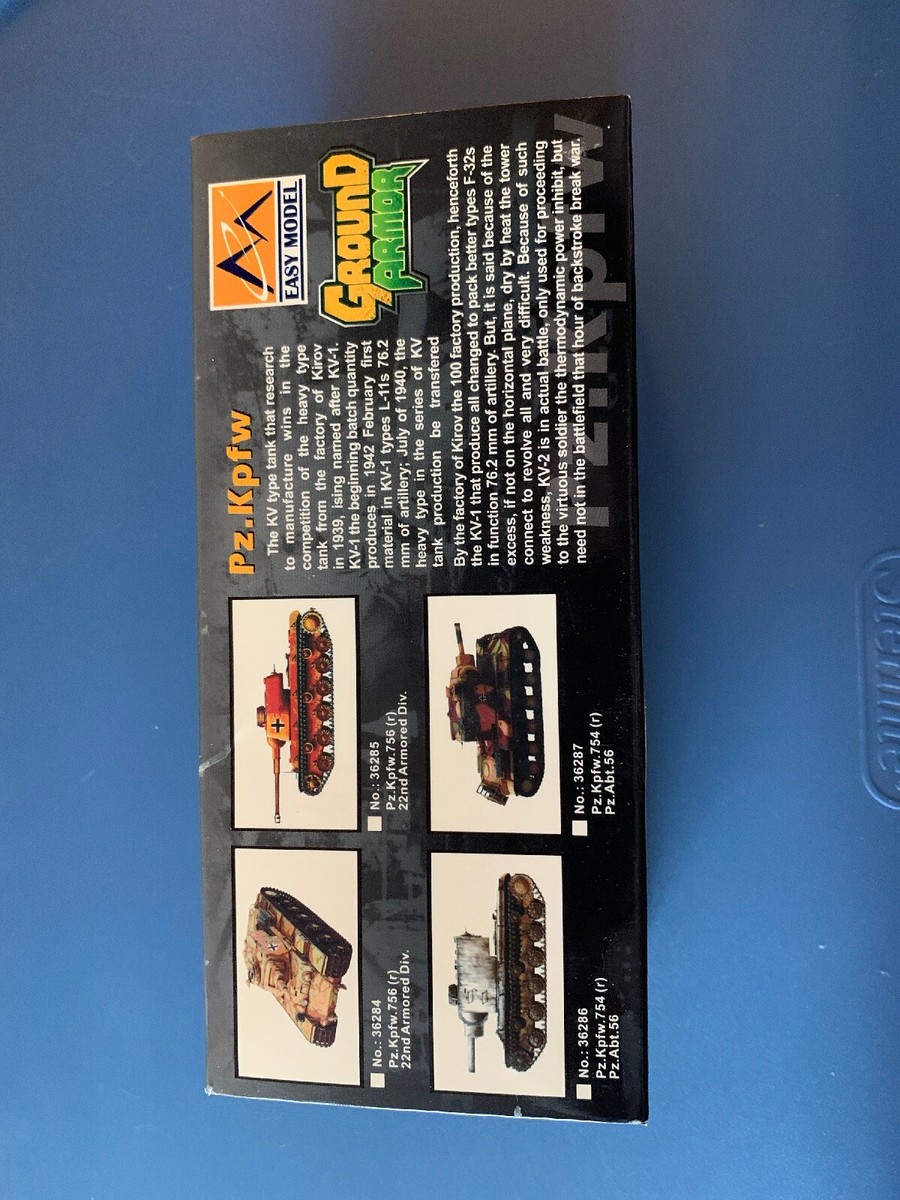MRC 1/72 Char Russe KV – Modèle Facile WWII – Pz.Kpfw.754 – Neuf Sous Boîte