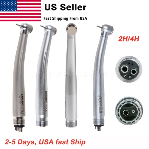 Dental High Speed LED E-generator Handpiece Push No LED Turbine 2Hole/4Hole MD