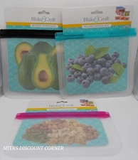 Reusable Silicone Food Storage Bags - 3 pk