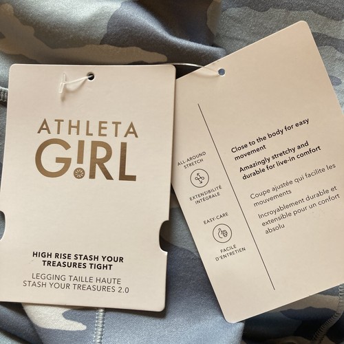 Athleta Girl Stash Your Treasures Tight Gr. L / 12 grau Camouflage NEU Taschen - Bild 8 von 9