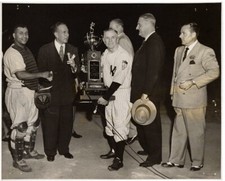 1951 ROY CAMPANELLA & CASEY STENGEL @ “MAYORS TROPHY GAME” TYPE 1 PHOTO 8x10 PSA