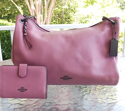 Coach F28966 Mia Dusty Pink Shoulder Bag w/Matching Wallet Set | eBay