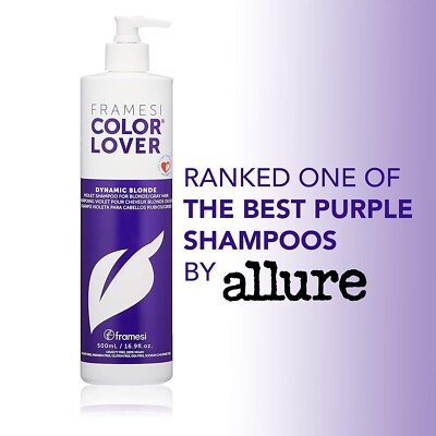 Matizant Shampoo Framesi Color Lover Dynamic Blonde Purple, Sulfate Free 16.9 Oz