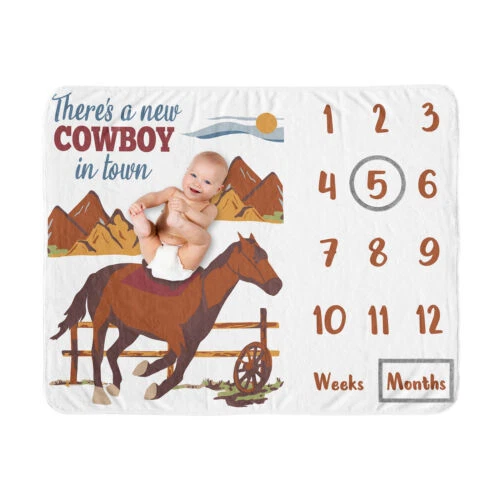 Cowboy Baby Boys' Fleece Nursery Blankets & Throws