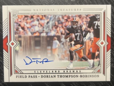 DORIAN THOMPSON-ROBINSON 2023 PANINI NATIONAL TREASURES RC AUTO FIELD PASS /99