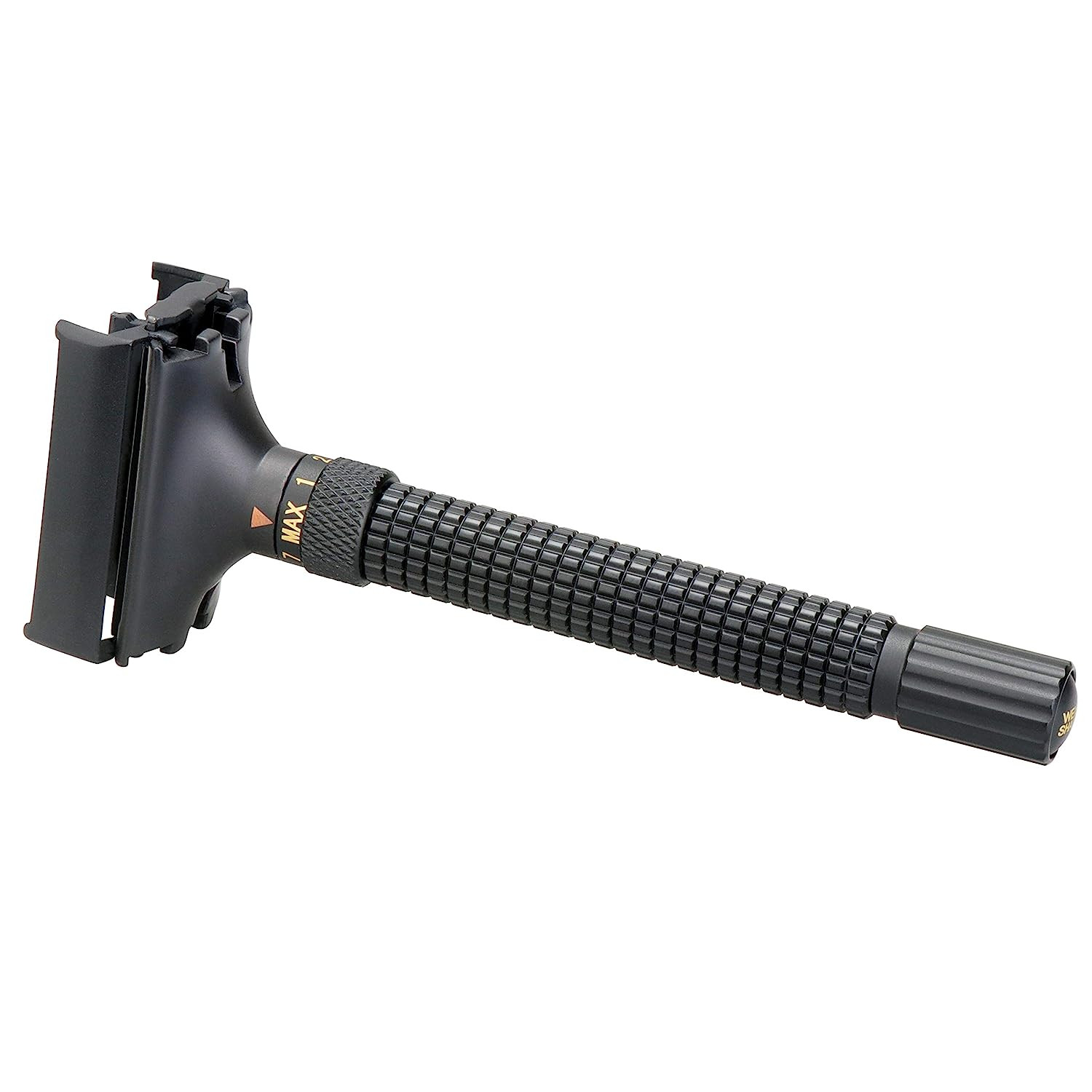 Butterfly Open Double Edge Safety Razor Nostalgic Adjustable Matte Black