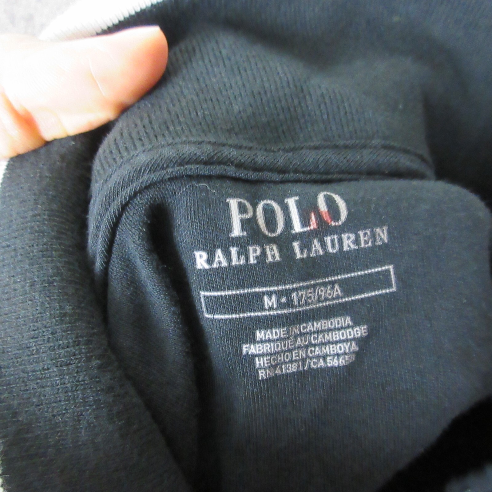 Ralph Lauren Giacca Uomo Media Nera Bianca Pista Rosso Pony